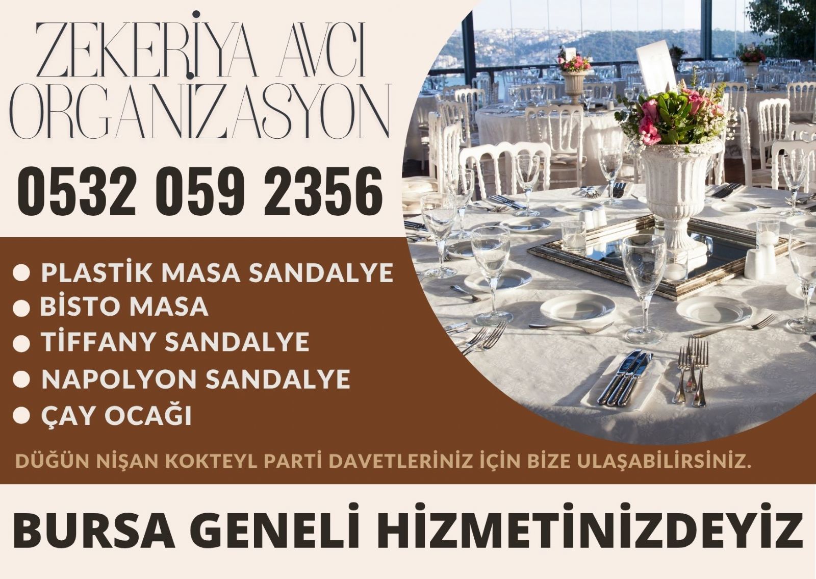 Bursa Masa Sandalye Kiralama
