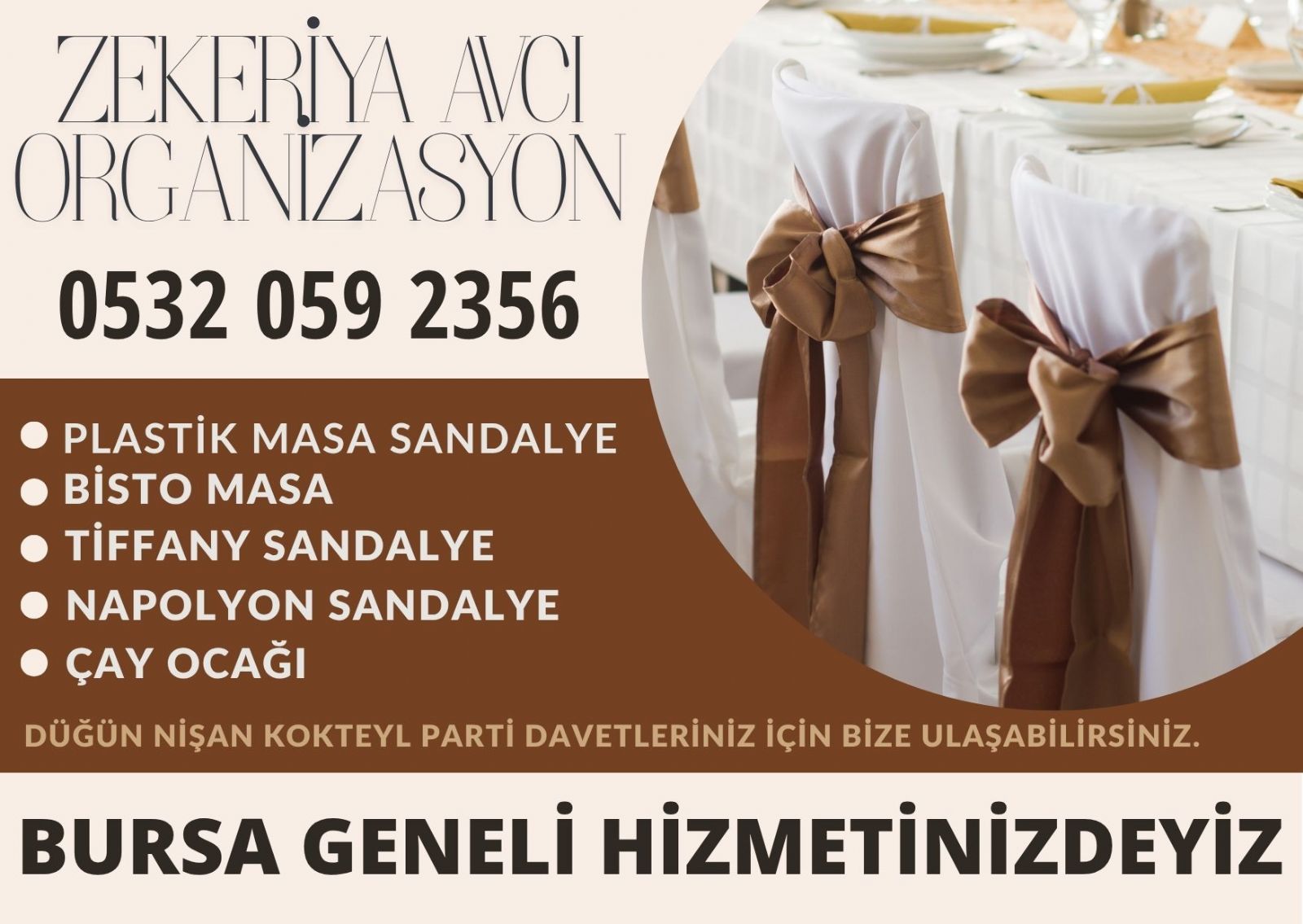 Gürsu Masa Sandalye Kiralama 