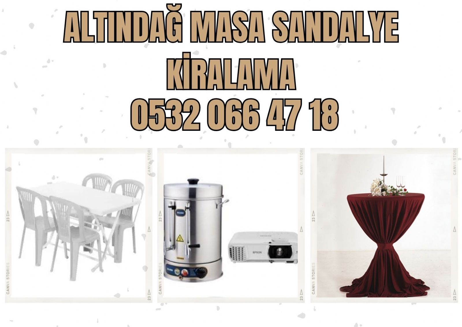 Altındağ Masa Sandalye Kiralama