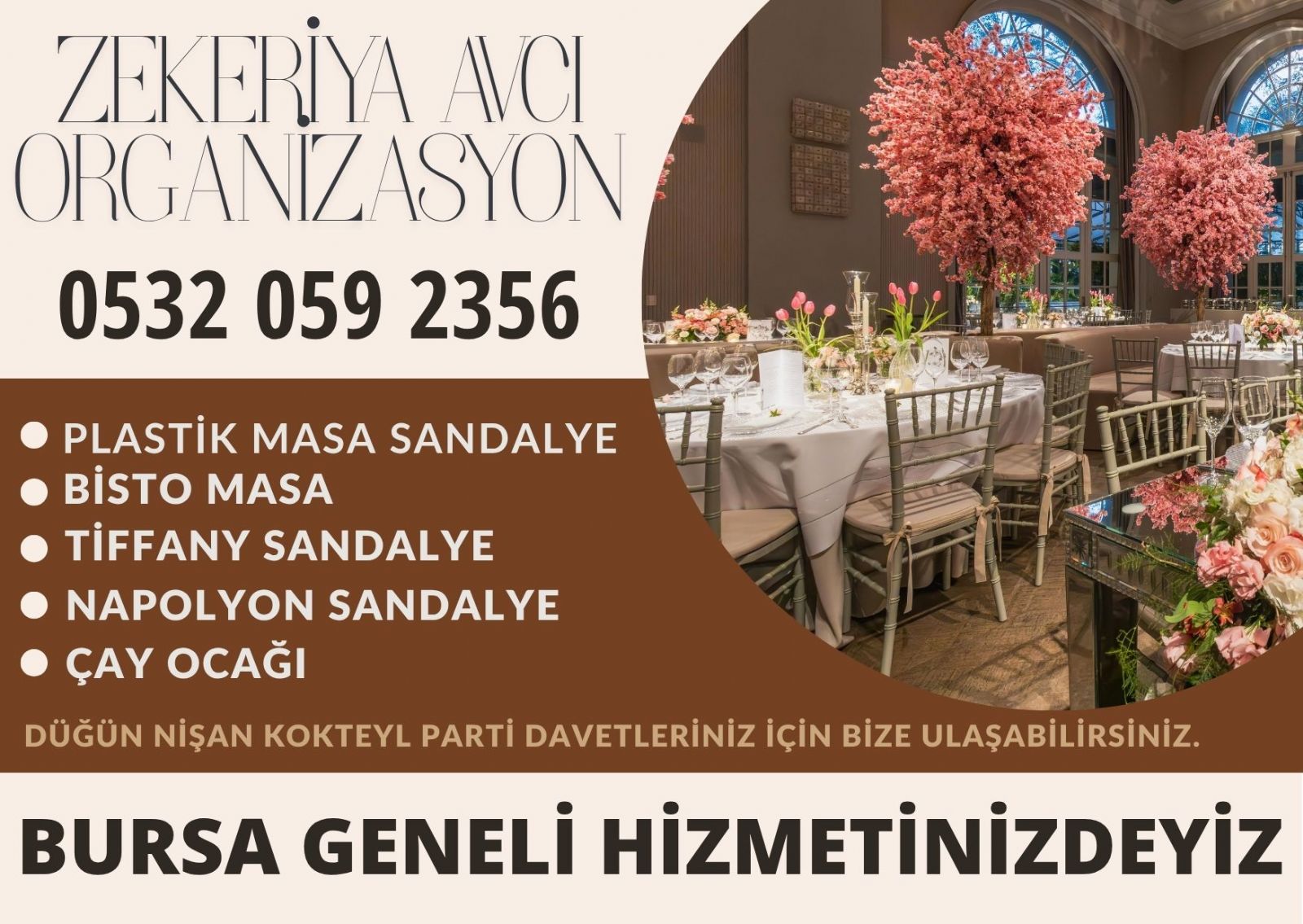 Nilüfer Masa Sandalye Kiralama 