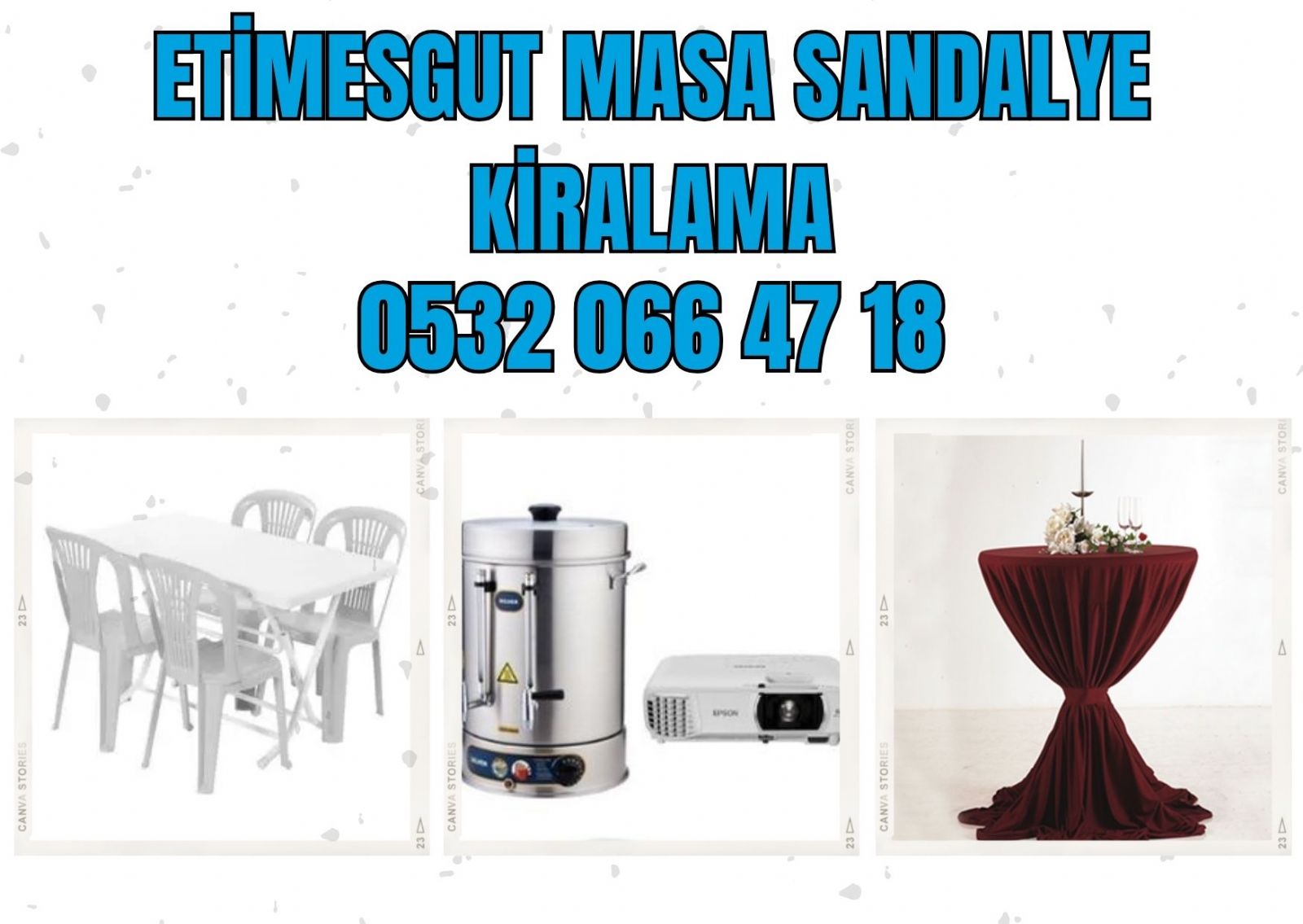 Etimesgut Masa Sandalye Kiralama 